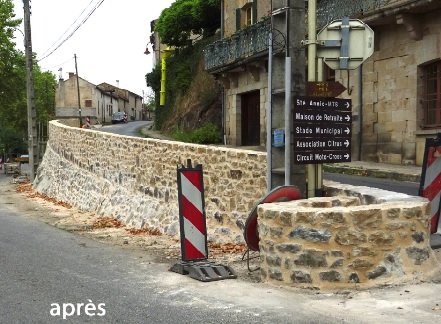 Le Tarn-et-Garonne communique:  Quand un mur de soutènement fait peau neuve à Laguépie … @tarnetgaronne_CG